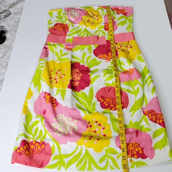Lilly Pulitzer Women’s Floral Print Strapless Dress Size 12 - Picture 4 of 8